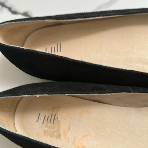 Pre owned J.Jill Elegant Black Floral Women's Flats - Picture 5 of 16